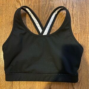 Avia Black Small 4-6 Sports Bra Black Workout Womens